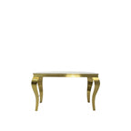 White Marble Effect 1.2m Console Table with Gold Metal Frame