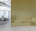 Set of 4 Shiny Gold Acoustic Slatted Decorative Wall Panels with Wood Effect Finish