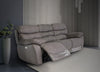 Grey Fabric 3 Seater Sofa Electric Power Recliner