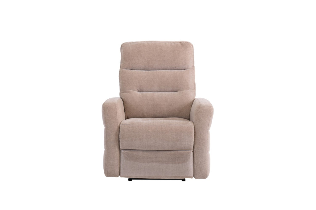 Mink Herringbone Fabric Electric Power Recliner Armchair