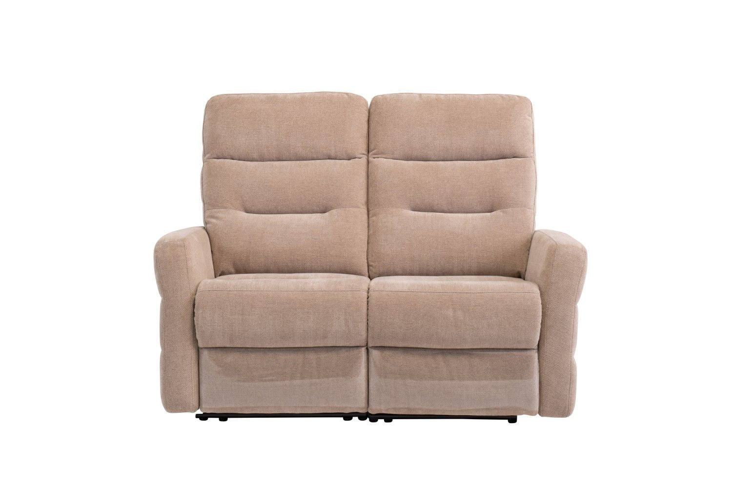 Mink Herringbone Fabric 2 Seater Electric Recliner Sofa