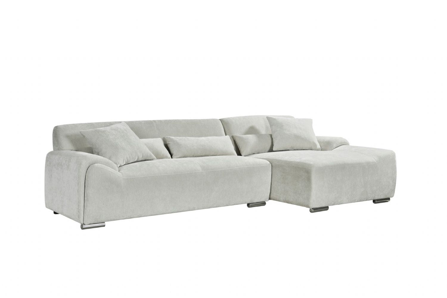 Beige Fabric Right Hand Facing Corner Sofa - Home Furniture Interiors