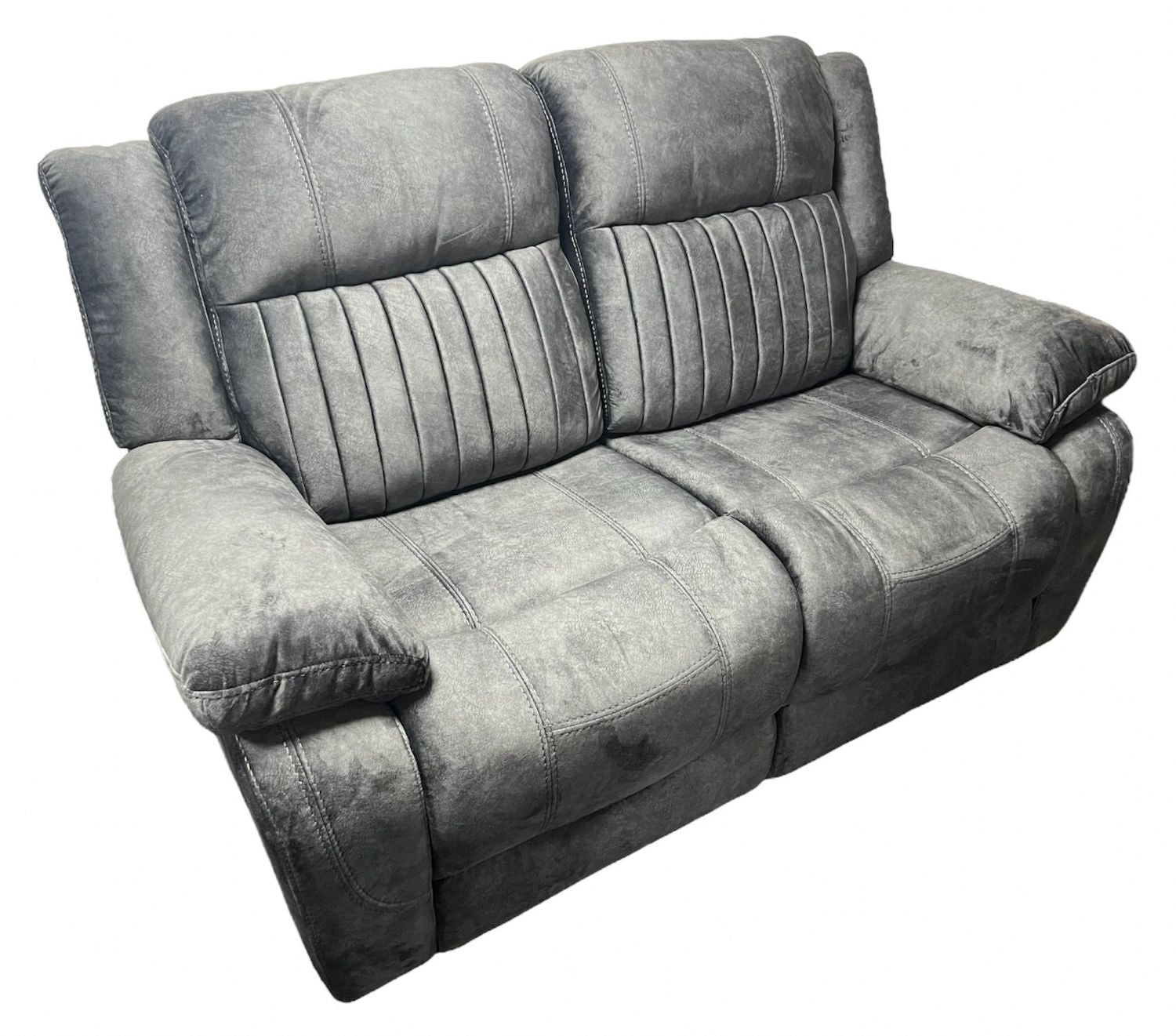 Charcoal Fabric 2 Seater Electric Recliner Sofa