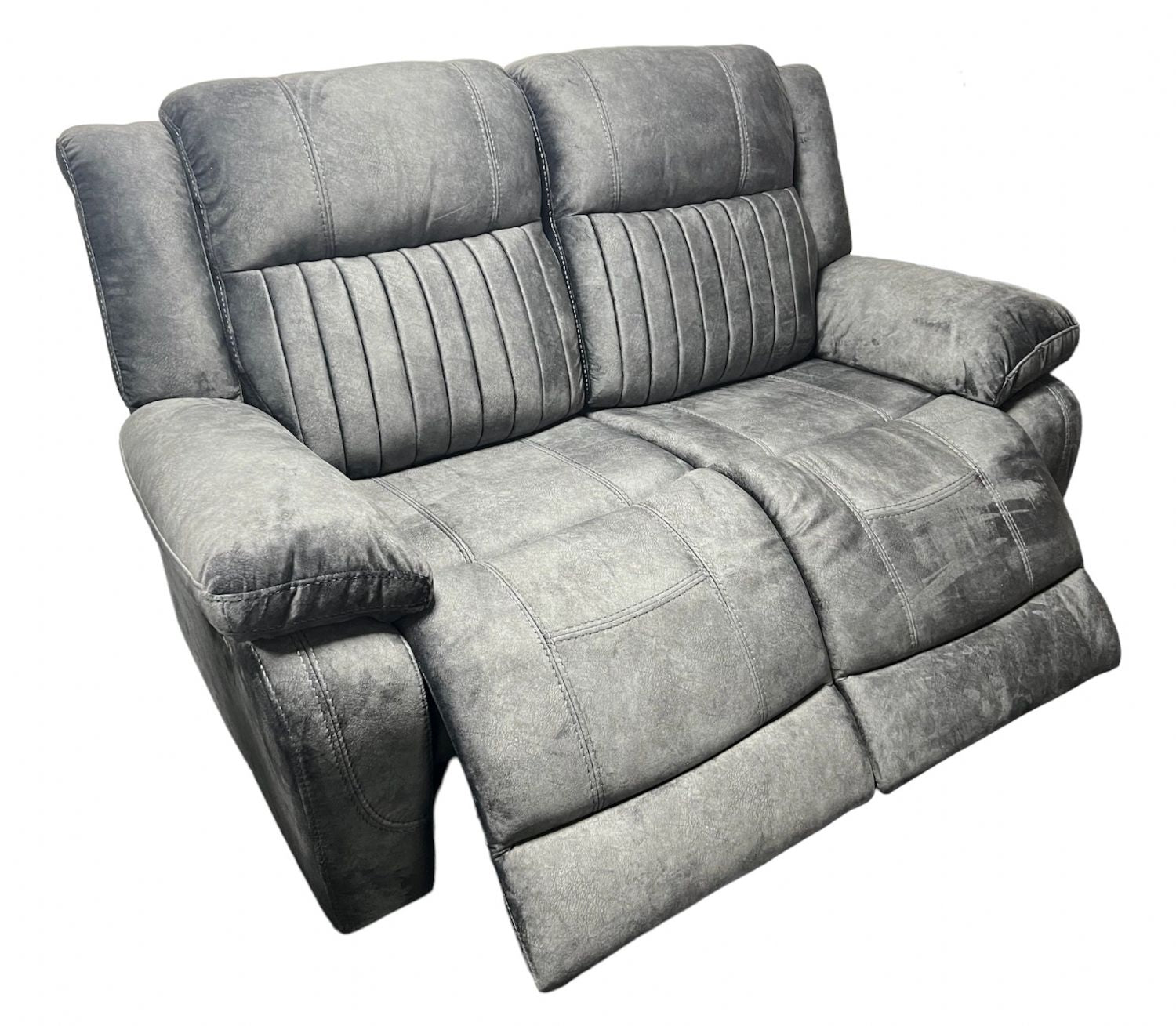 Charcoal Fabric 2 Seater Electric Recliner Sofa