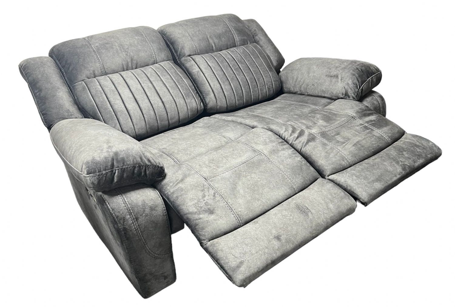 Charcoal Fabric 2 Seater Electric Recliner Sofa
