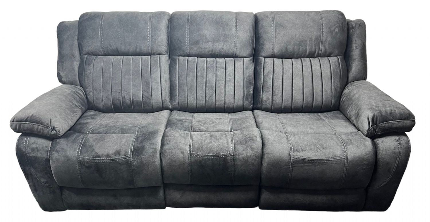 Charcoal Fabric 3 Seater Electric Recliner Sofa