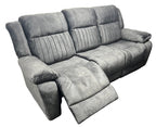 Charcoal Fabric 3 Seater Electric Recliner Sofa