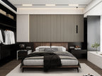 Light Grey Wood Effect PVC Wall Panels 240 cm Pack of 16