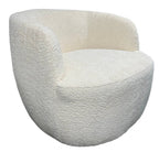 Ivory Boucle Swivel Tub Chair with 360 Degree Rotation