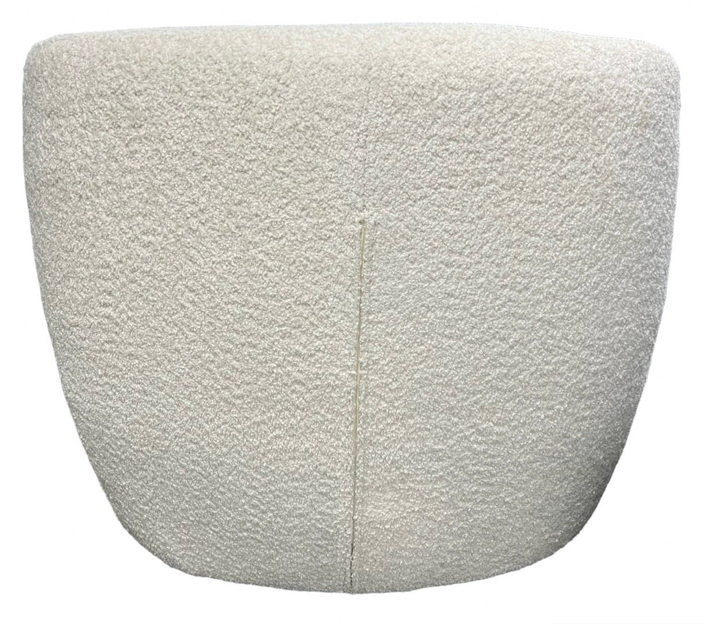 Ivory Boucle Swivel Tub Chair with 360 Degree Rotation