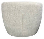 Ivory Boucle Swivel Tub Chair with 360 Degree Rotation