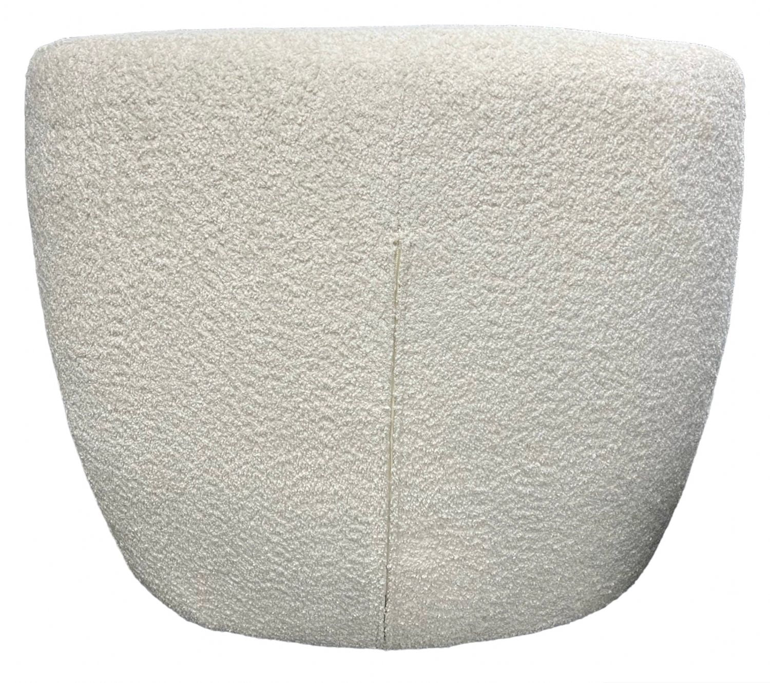 Ivory Boucle Swivel Tub Chair with 360 Degree Rotation