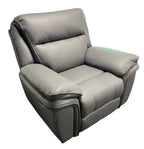 Grey Leather Fabric Upholstery Sofa Recliner Armchair