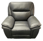 Black Leather Fabric Upholstery Sofa Recliner Armchair