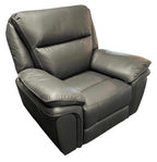 Black Leather Fabric Upholstery Sofa Recliner Armchair
