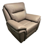 Brown Leather Fabric Upholstery Sofa Recliner Armchair