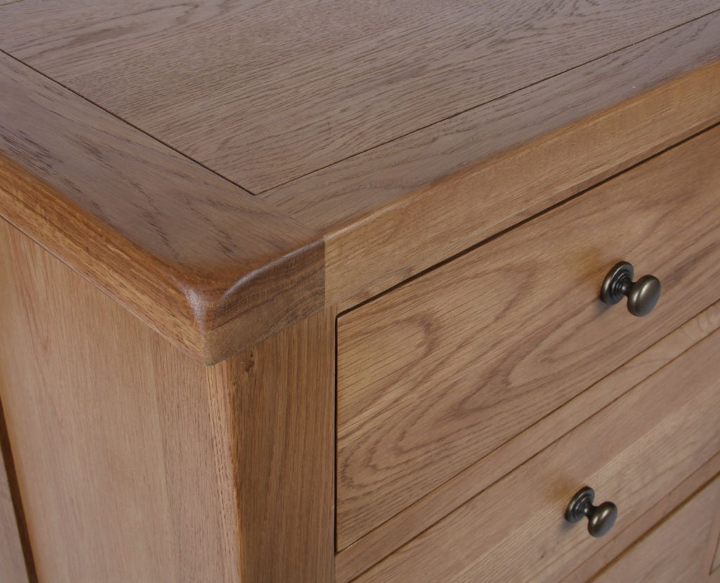 Natural Oak 6 Drawer Chest with Spacious Bedroom Storage