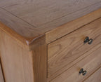 Natural Oak 6 Drawer Chest with Spacious Bedroom Storage