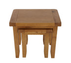 Natural Oak Compact Living Room Nest of 2 Tables