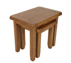 Natural Oak Compact Living Room Nest of 2 Tables