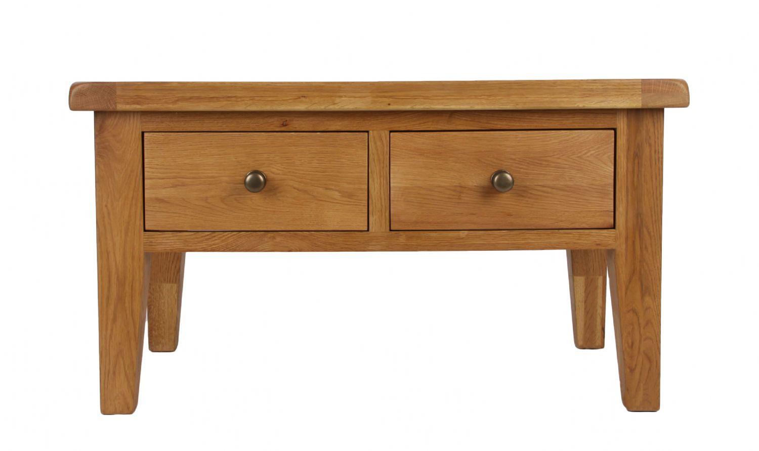 Natural Oak Rectangular Coffee Table with 2 Drawers