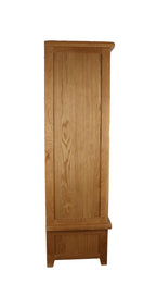 Natural Oak Large 3 Door Wardrobe with Mirror Door and 4 Storage Drawers