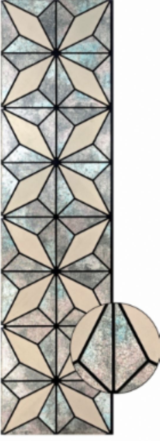Set of 4 Antique Marble Grey Finish Decorative Wall Panel 240 x 60cm