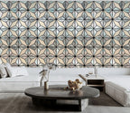Set of 4 Antique Marble Grey Finish Decorative Wall Panel 240 x 60cm