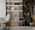 Set of 2 Grey and Black Marble Effect Finish SPC Decorative Wall Panels