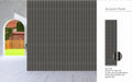 Set of 4 Grey Fabric Acoustic Decorative Slatted Wall Panels