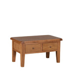 Natural Oak Rectangular Coffee Table with 2 Drawers