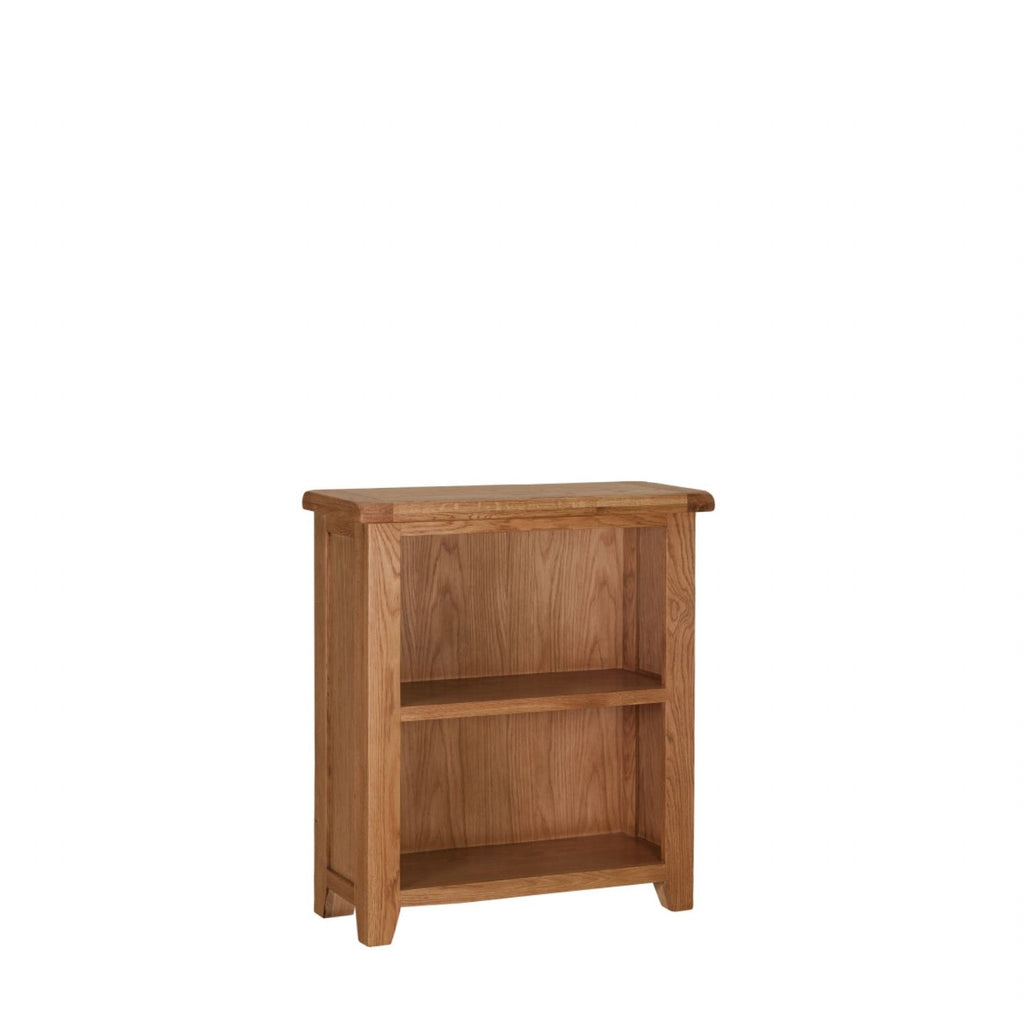 Natural Oak Low Bookcase with 2 Open Shelves