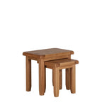 Natural Oak Compact Living Room Nest of 2 Tables