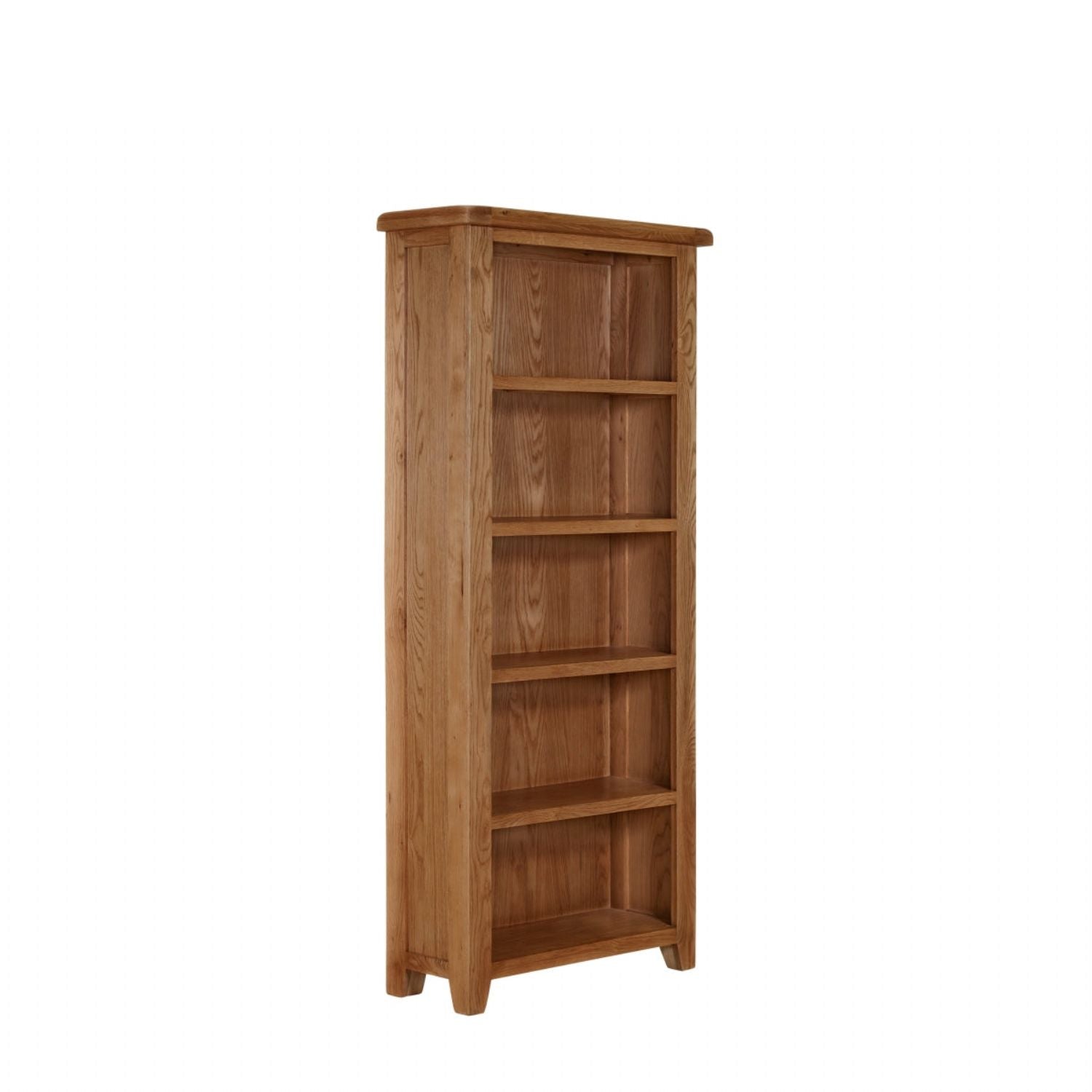 Natural Oak Large Bookcase with 5 Open Shelves