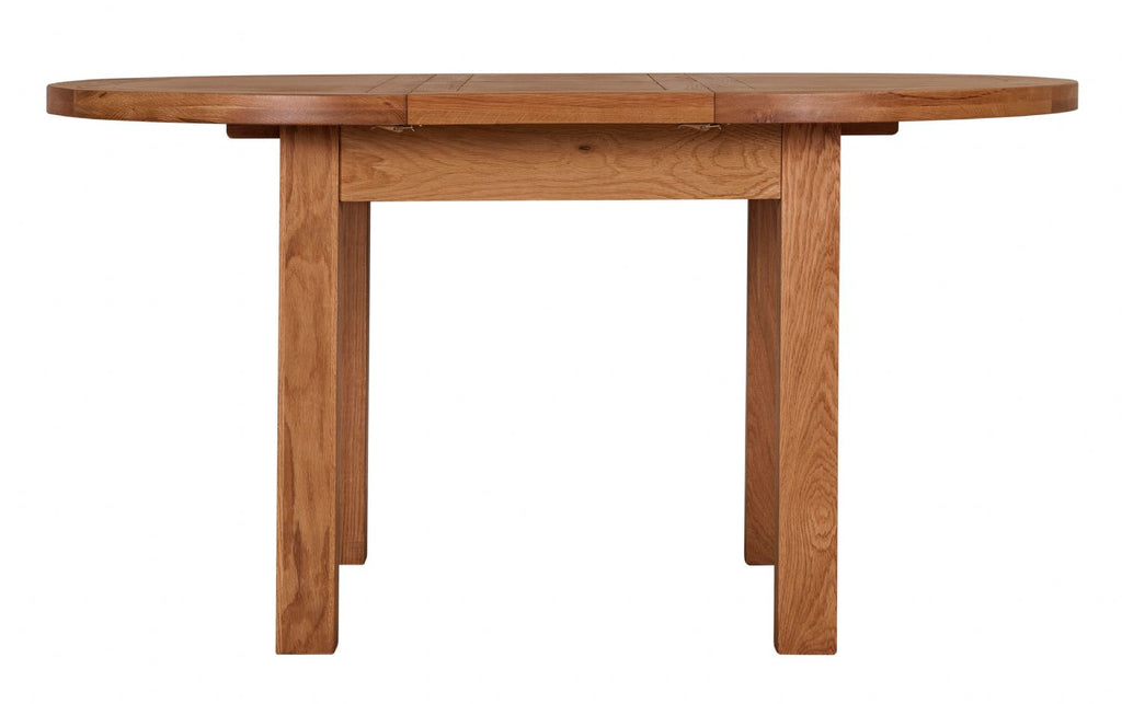 Oak Round Extending Dining Table 110 to 150 cm