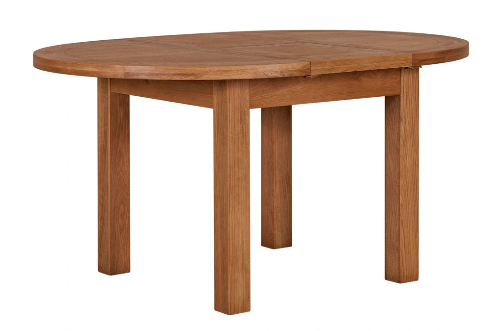 Oak Round Extending Dining Table 110 to 150 cm