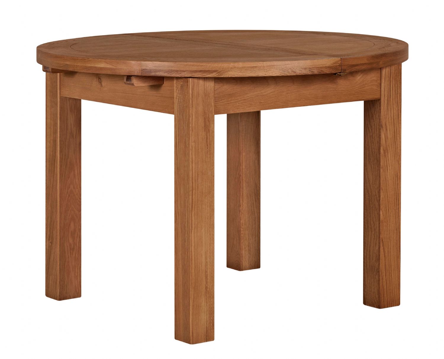 Oak Round Extending Dining Table 110 to 150 cm