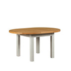 Oak and Light Grey 1.1m to 1.5m Round Extending Dining Table