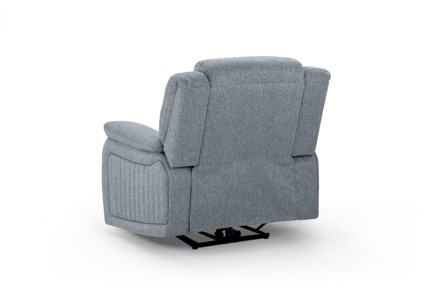 Grey Fabric Electric Recliner Armchair Pillow Top Arms - Home Furniture Interiors