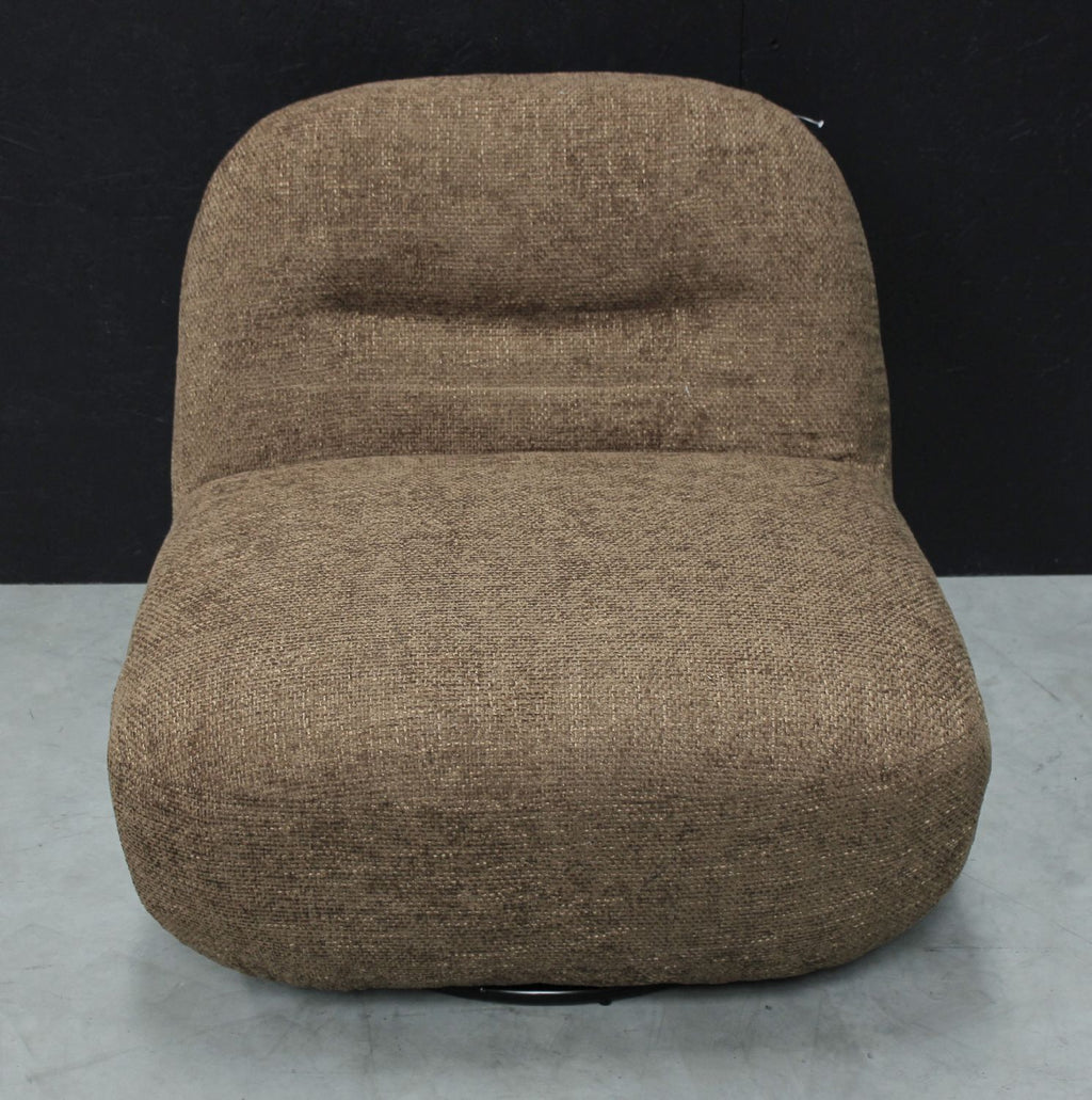 Modern Boucle Upholstered Amber Large Swivel Lounge Chair - Home Furniture Interiors