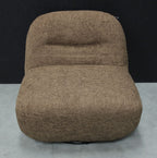 Modern Boucle Upholstered Amber Large Swivel Lounge Chair - Home Furniture Interiors