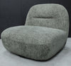 Modern Boucle Upholstered Olive Large Swivel Lounge Chair