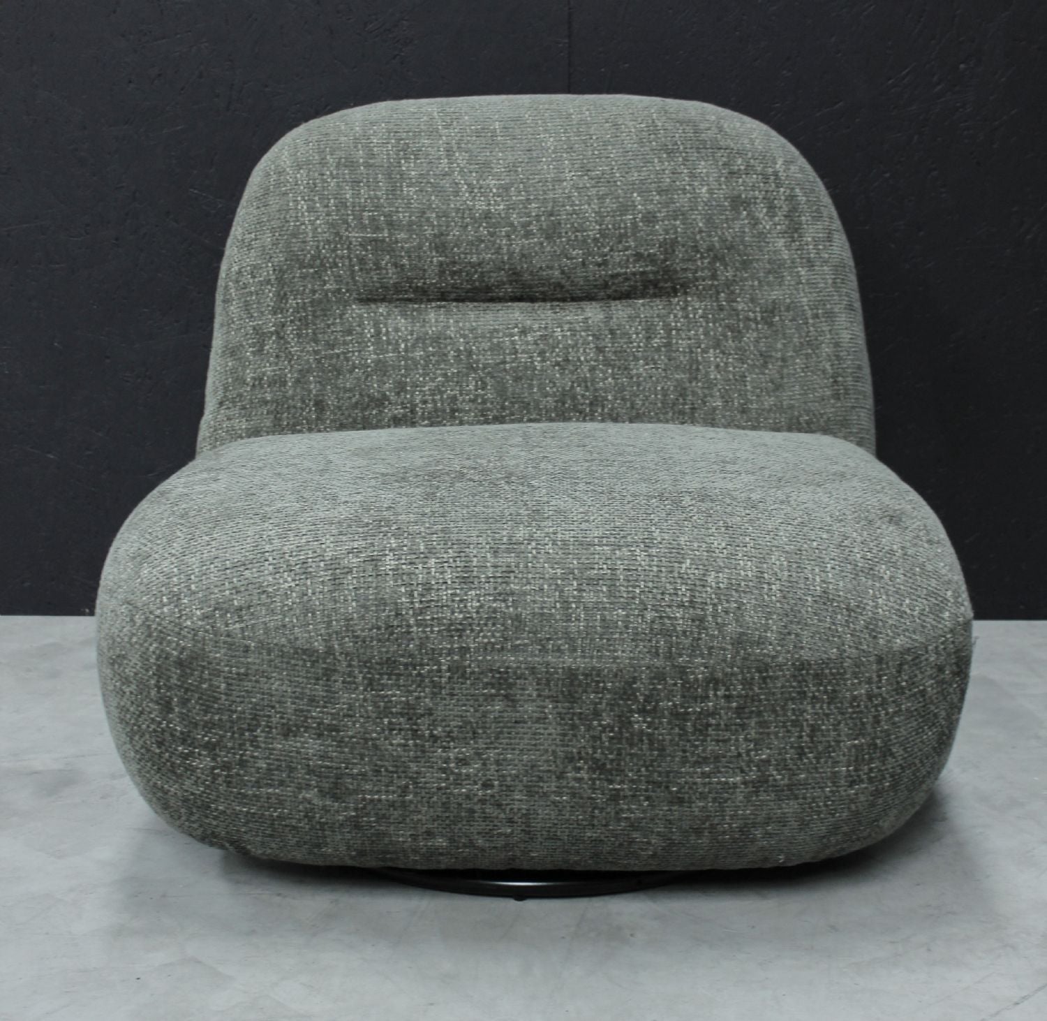 Modern Boucle Upholstered Olive Large Swivel Lounge Chair - Home Furniture Interiors