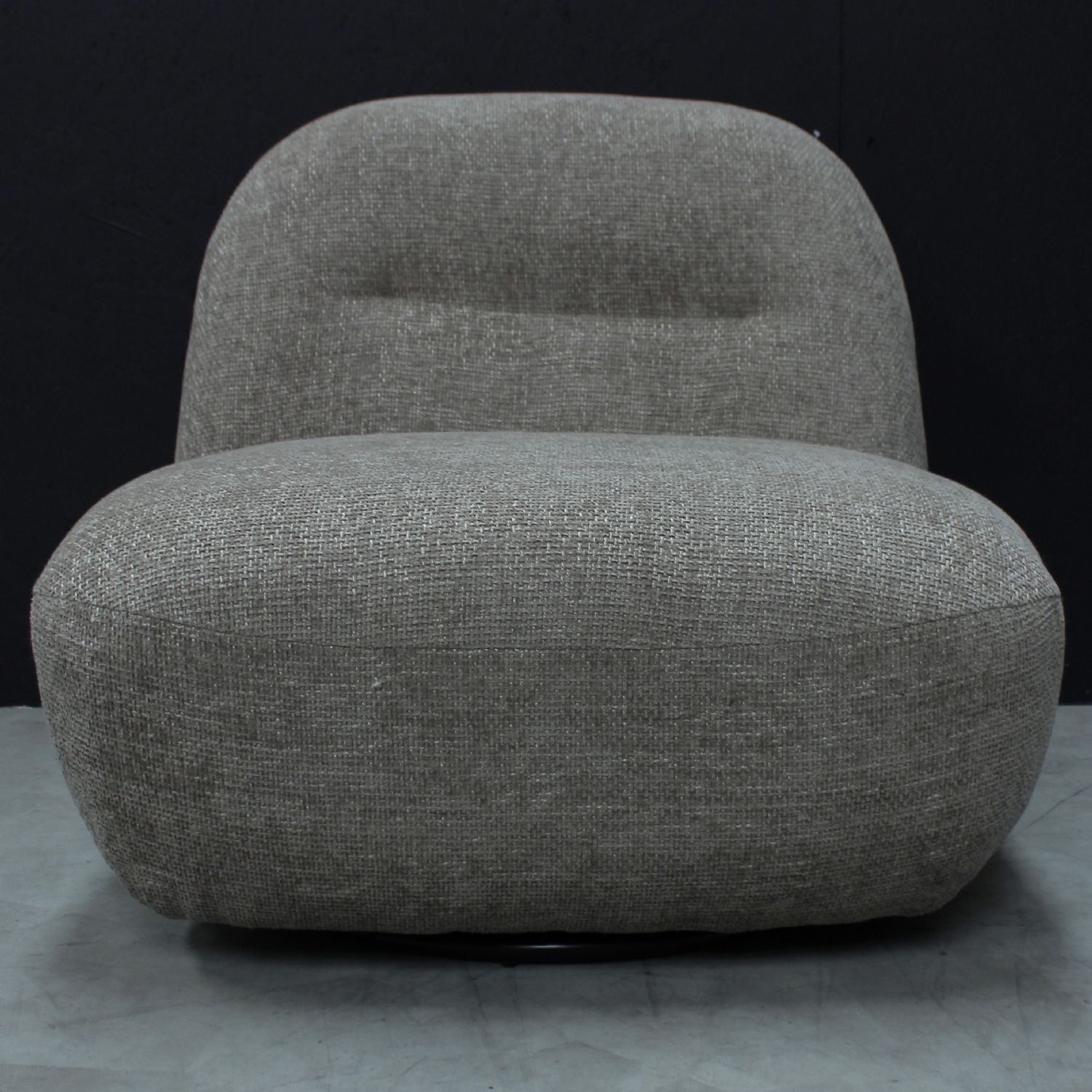Modern Boucle Upholstered Stone Large Swivel Lounge Chair - Home Furniture Interiors