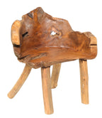 Ornamental Hand Carved Reclaimed Natural Teak Wood Tree Root Chair