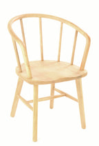 Scandi Natural Wood Curved Stick Back Dining Chair
