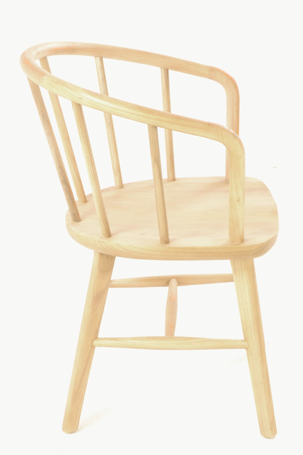 Scandi Natural Wood Curved Stick Back Dining Chair - Home Furniture Interiors