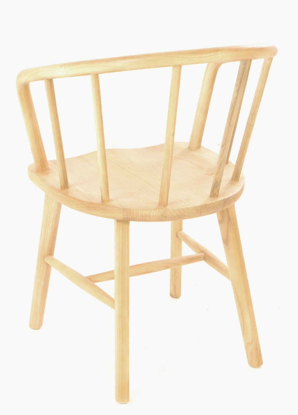 Scandi Natural Wood Curved Stick Back Dining Chair - Home Furniture Interiors