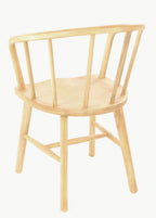 Scandi Natural Wood Curved Stick Back Dining Chair - Home Furniture Interiors