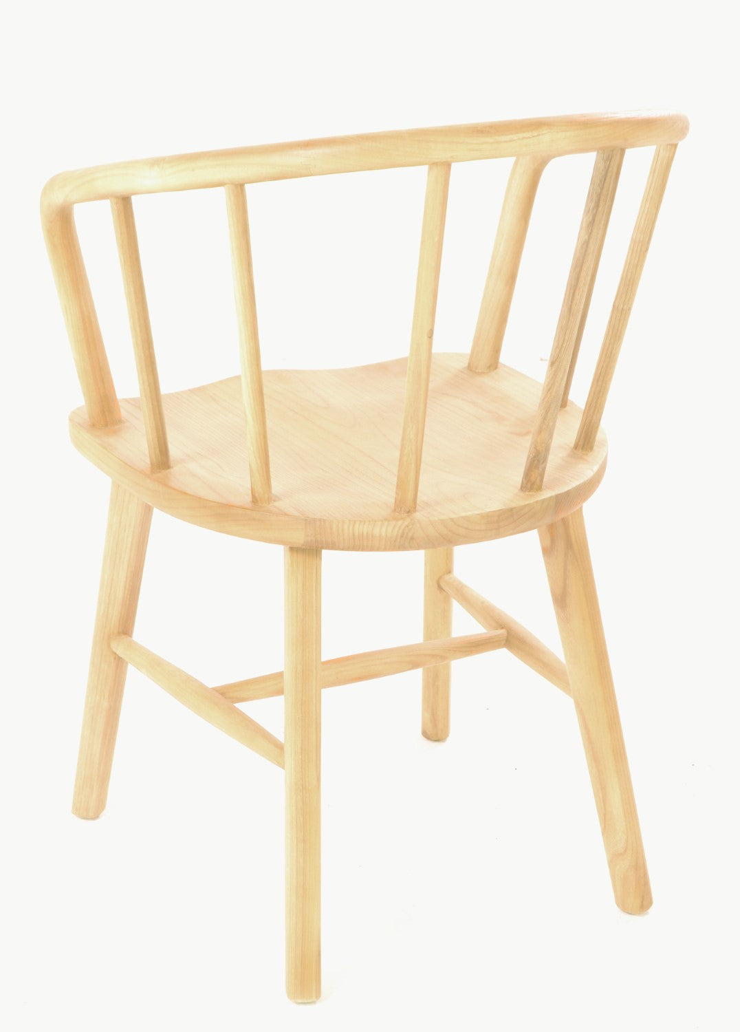 Scandi Natural Wood Curved Stick Back Dining Chair - Home Furniture Interiors